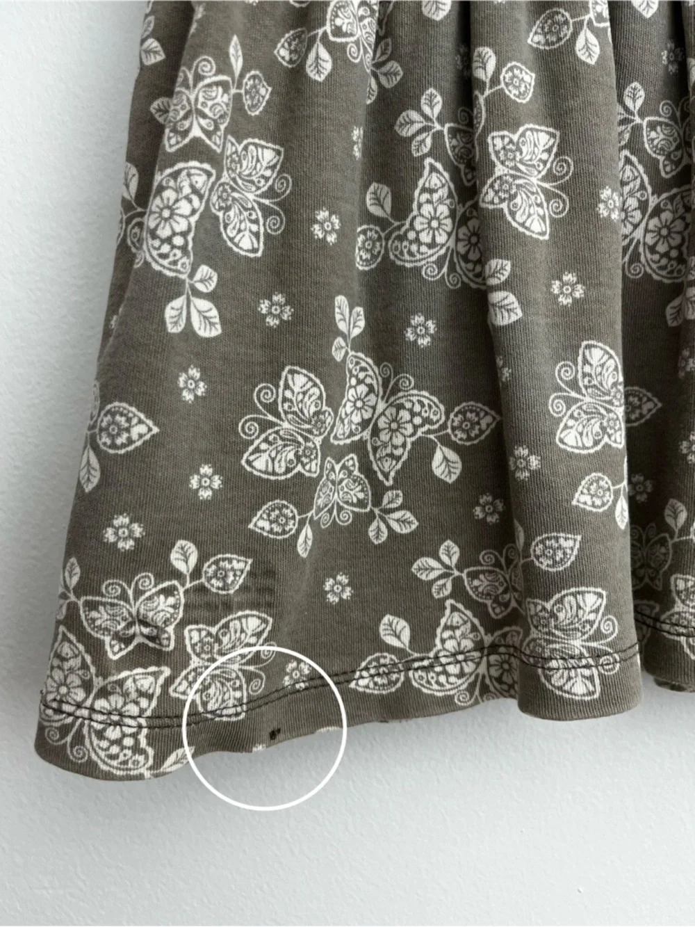 Tea Collection Girls 7 Floral Butterflies Fit & Flare Long Sleeve Dress Cotton